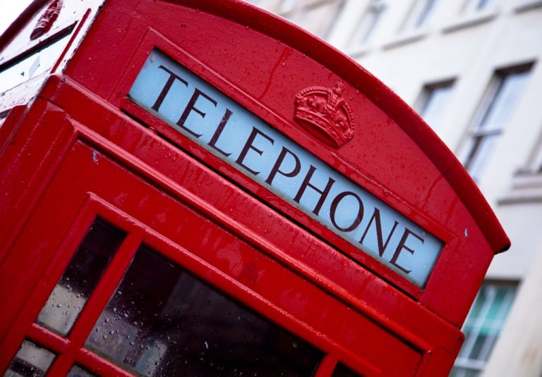 telephone, london, red